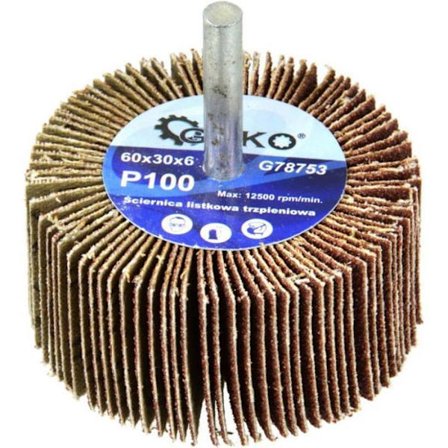 Geko slipande skiva lamellhjul med axel 60 x 30 x 6 P100 (1/25/200)