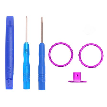 Dekorativa accent-ringar för Xbox Elite Series 2-kontroller Matt kromknappar för byte av knappar Lila