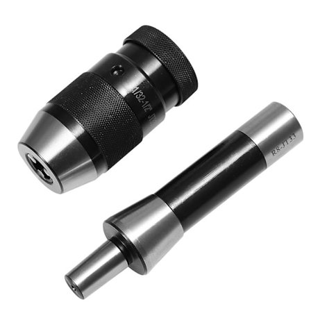 1/32"- 1/2" tomme JT33 Selvspændende borepatron med R8 JT33 boreled Bore- og fræse Selvspændende muffe