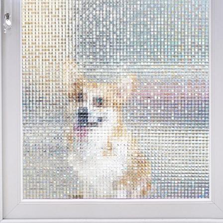 Regnbågsfönsterfilm tonat glas: genomskinlig mosaikfönsterskyddsfilm avtagbar solskyddsklistermärke 3D dekorativt fönsterklistermärke för thermal i 