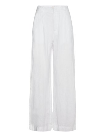 Gina Tricot Linen Trousers - White - L