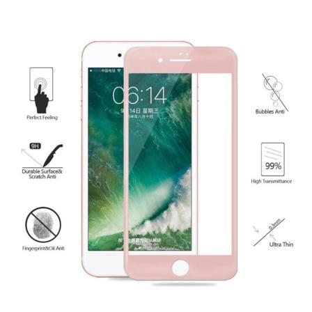 iPhone 7 näytönsuoja 3D 9H kehys 0,2mm HD-Clear Vit Vit