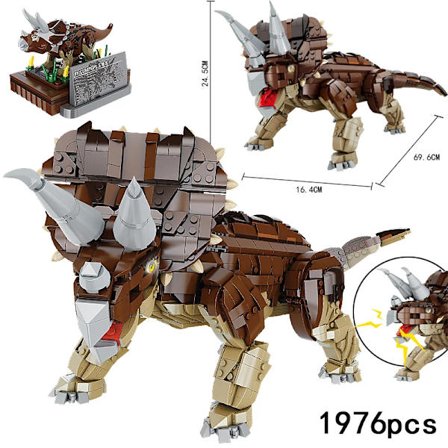 Ny MOC 2250 delar Jurassic Dino World Brachiosaurus Byggset Klossar Tegel Röst Dinosaurier Park Figurer Leksaker Barnpresenter