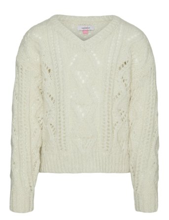 Vmnewerinstructure Ls V-Nk Pull Girl White Vero Moda Girl