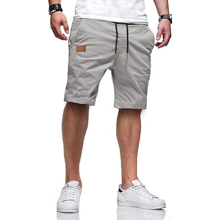 Herre Casual Shorts Bomuld Snørebånd Sommer Strand Stretch Twill Chino Short Bukser