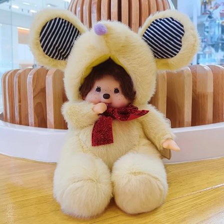 Sanrio My Melody Plysdukke Kawaii Blød Udstoppede 20Cm Dyr Monchhichi Transformation Vaskebjørn Fysisk Butik Modelegetøj Gave