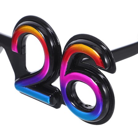 Nyttårsfestbriller - 2026 Morsomme solbriller Briller Graduation Briller for nyttårsaftenfestdekorasjoner og fotorekvisitter[D]