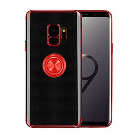Samsung Galaxy S9 - Praktiskt Silikonskal Ringhållare FLOVEME Röd