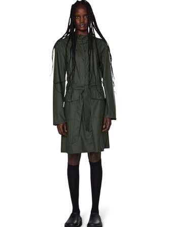 Rains Curve W Jacket W3 - Green - XS
