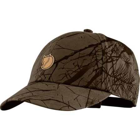 Fjällräven Lappland Camo Cap L/XL - unisex - Dark Olive Camo/Grønn - Kaps, Lues & beanies