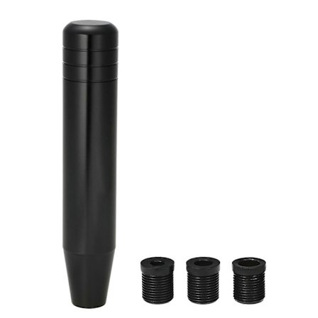 Svart 18 cm Lengde Universal Aluminium Bil Lastebil Racing Girskiftknott med 3 Adaptere
