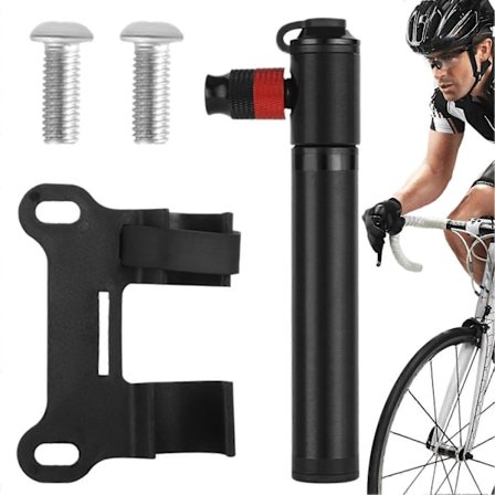 Liten cykelpump Bärbar CO2 miniluftpump Dubbelventil tryck däckkompressor CO2 tillbehör för utomhusväg och berg