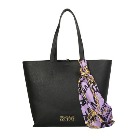 Versace Jeans Couture, tote bag Zwart, Dames, Maat:ONE Size,Polyurethaan