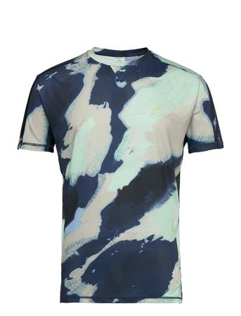 Run Ss Tee T-shirts Short-sleeved Multi/mønstret Superdry Sport