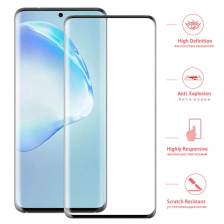 S20 Plus 3-PACK Skärmskydd FULL-GLUE 9H 0,2mm HD-Clear