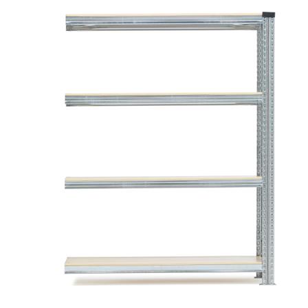 Regalsystem TRANSFORM, Anbaumodul mit 4 Gitterböden, 1576 x 900 x 500 mm, verzinkt