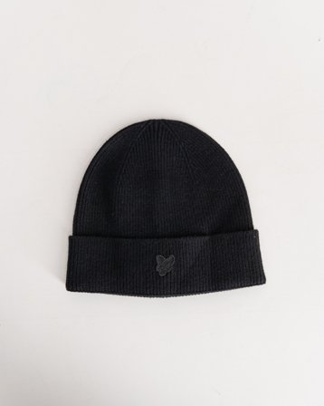Lyle & Scott Tonal Eagle Beanie Svart Mössor Kille - Kids Brand Store