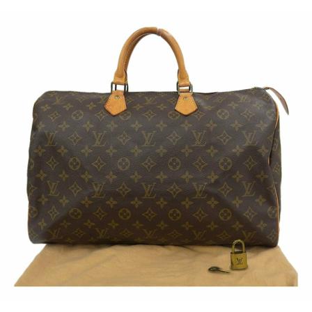 Louis Vuitton Vintage, Pre-owned Speedy 35 Monogram Handbag Bruin, Dames, Maat:ONE Size