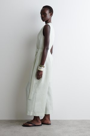 COS Women's Tuta A Portafoglio In Lino in Verde