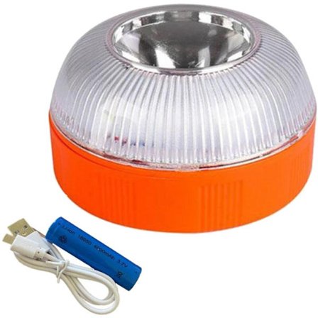 V16 Bil Nødlys USB Genopladelig LED Beacon Vej Blinkende Advarselslys til Båd Marine Truck