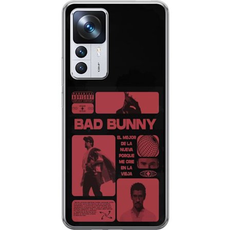 Kompatibel Mobilcover til Xiaomi 12T Bad Bunny NFL-inspireret skjoldlogo med amerikansk fodbold og stjerner