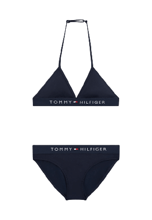 Tommy Hilfiger TRIANGLE SET Badkläder Dam Blå 164/176
