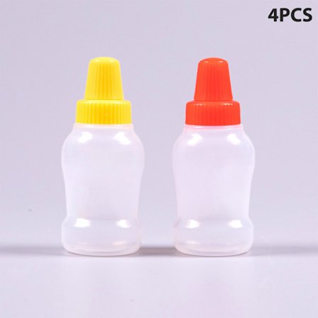 2/4 st Mini-krydda såsflaska Bärbar Tomatketchup Bott