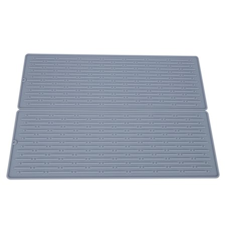 2 st Multifunktionell Soda Avrinningsställ Silikonmatta Köksmatta för Sodastream Grå 4 Hål