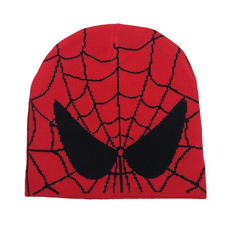 Spider-Man Voksen Unisex Varm Vinterlue for Menn Kvinner Superhelt Spiderman Ski Skull Cap Cosplay Kostyme