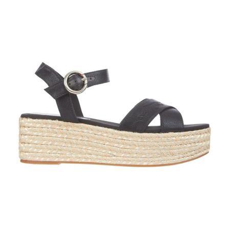 Tommy Hilfiger Flatform Sandal svart, Dam Kilklack, Dam, Storlek: 37 EU