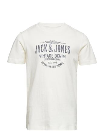 Jprblubooster Ss Tee Crew Neck Jan22 Jnr Cream Jack & J S