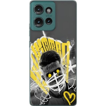 Yhteensopiva Puhelinkuori Motorola Motorola Edge 50 Viktor Gyökeres Beast Mode Design voimakas urheilullinen tyyli, jossa on keltainen neonenergia, v