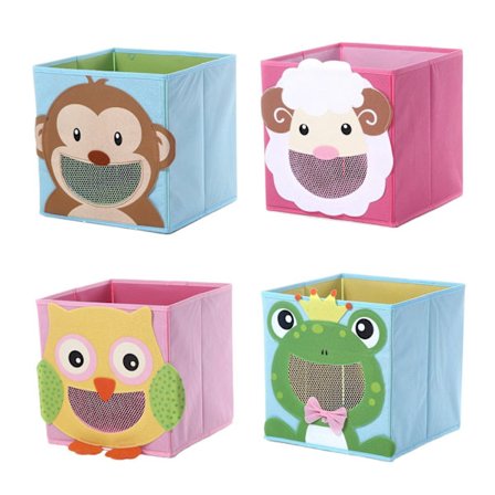 4x Säilytyslaatikot eläinkuvilla