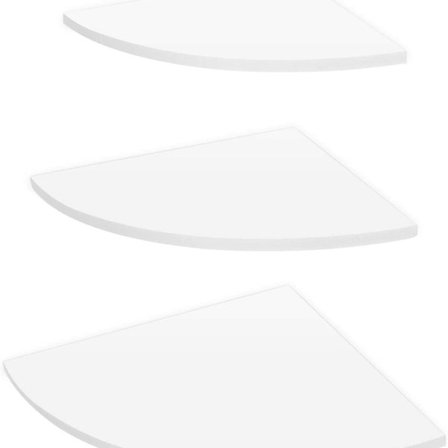 Valkoinen kulmahylly, 3-tasoinen kelluva kulmahylly, seinähylly kirjahyllyt KLB