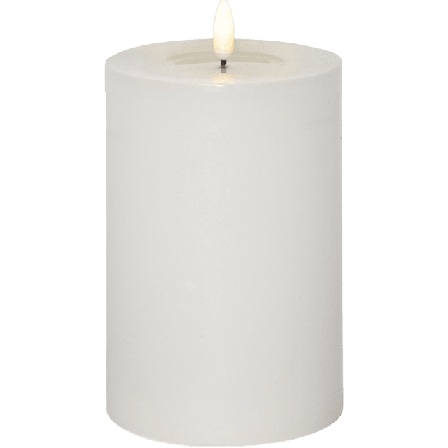 Star trading LED Blockljus Flamme Flow Big Dekoration Vit 17,5 cm