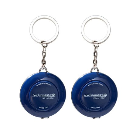 2stk nøkkelring Målebånd Målelinjal BLÅ