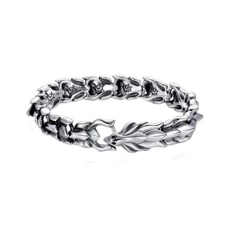 Galaxy 1 pakke, Vintage Dragon Scale Armbånd, Armbånd til mænd, Rustfrit stål, Armbånd Armbånd til mænd