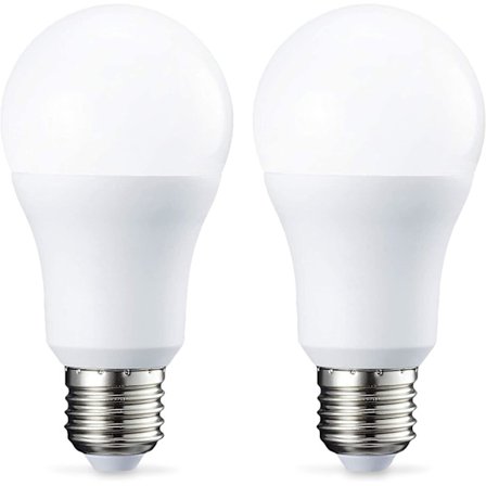E27 Edison skruv LED-lampa, 10W (motsvarande 75W), kallvitt, ej dimbar, 2-pack, CRI80 [Energiklass F]