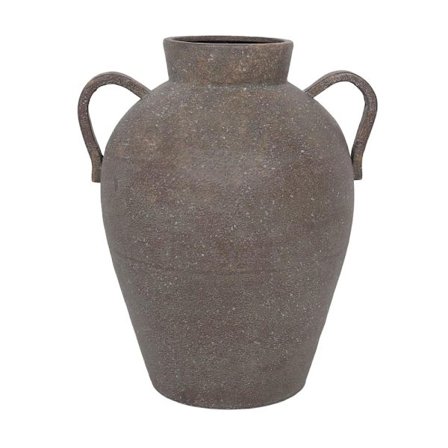 Metallinen maljakko, 30x26x35 cm, Harmaa