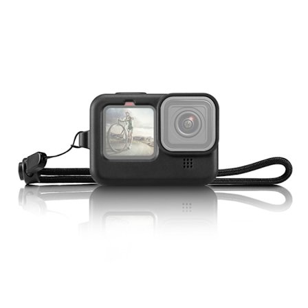 PULUZ Silikonbeskyttende Etui for GoPro HERO12 Black /11 Black /10 Black /9 Black med håndleddsrem & Linsdeksel