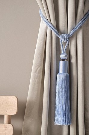 Jotex - Raffhalter Mit Quaste, 2 St. Hellblau - DIARA - Kaufe Raffhalter bei Jotex