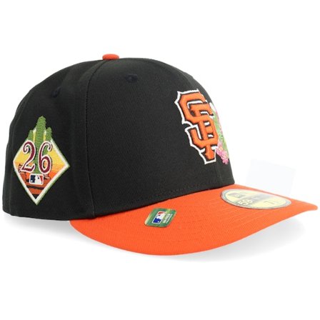 New Era - MLB Preto fitted Boné - San Francisco Giants MLB St 59FIFTY Black/Orange Curved Fitted @ Hatstore