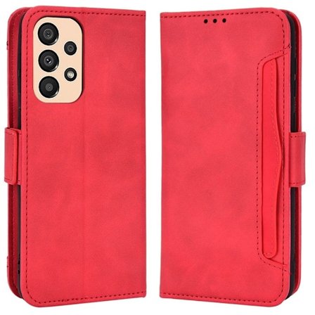 Moderne Samsung Galaxy A23 læderetui med pung - Rød