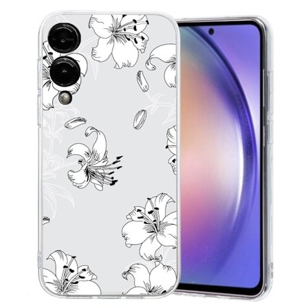 Samsung Galaxy S25 Edge Asia Pehmeä joustava puhelin takaisin kansi kuvio tulostus - Valkoinen Kukka