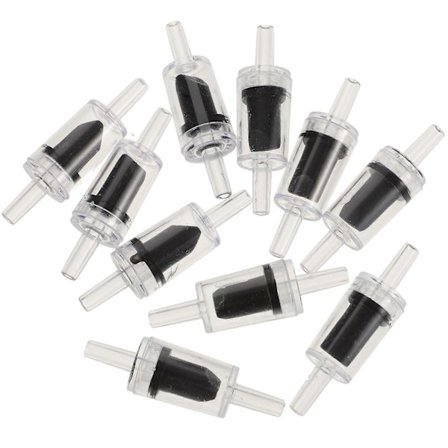 Akvarium Luftpump Backventil för Akvarium Tillverkad av ABS Svart Färg 10 Stycken