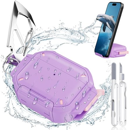 Vanntett beskyttelsesetui for AirPods 4 med inkludert rengjøringspenn