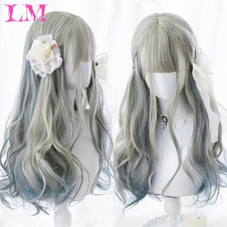 Kort Bob Peruk Med Bangs Syntetperuker För Dam Ombre Svart Re