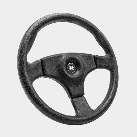 Koło sterowe do łodzi motorowej Dometic Stealth, plastik, Ø360 mm, z piastą, pasuje do wału kierownicy 3/4" (19 mm), czarny - Jachtowa