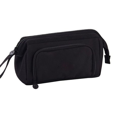 Stor kapacitet mångsidig pennfodral med stort förvaringsutrymme i svart