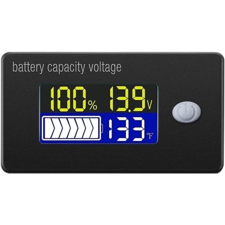 12V Batterikapacitetsindikator LCD-display Voltmeter Temperaturtestare för Li-ion Lifepo4 Bly-syra[qb]